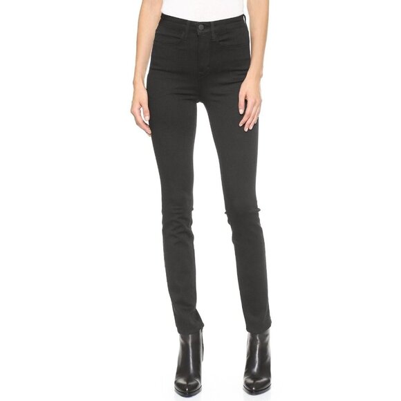 AYR The Hi-Rise Skinny Jeans in Jet Black 27 #7958 - Picture 1 of 16